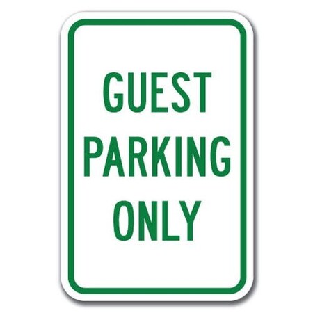Signmission Guest Parking 12inx18in Heavy Gauge Alum Signs, 18" L, 12" H, A-1218 Church - Guest Parking Only A-1218 Church - Guest Parking Only